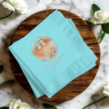 Personalized Decorative Blue Napkin Product