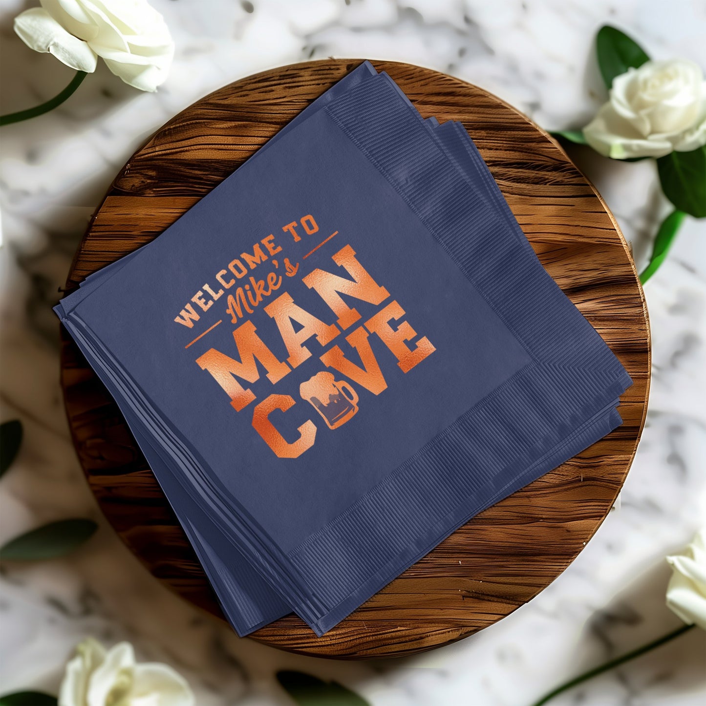 Welcome To Mike's Man Cave Bar Napkins product type