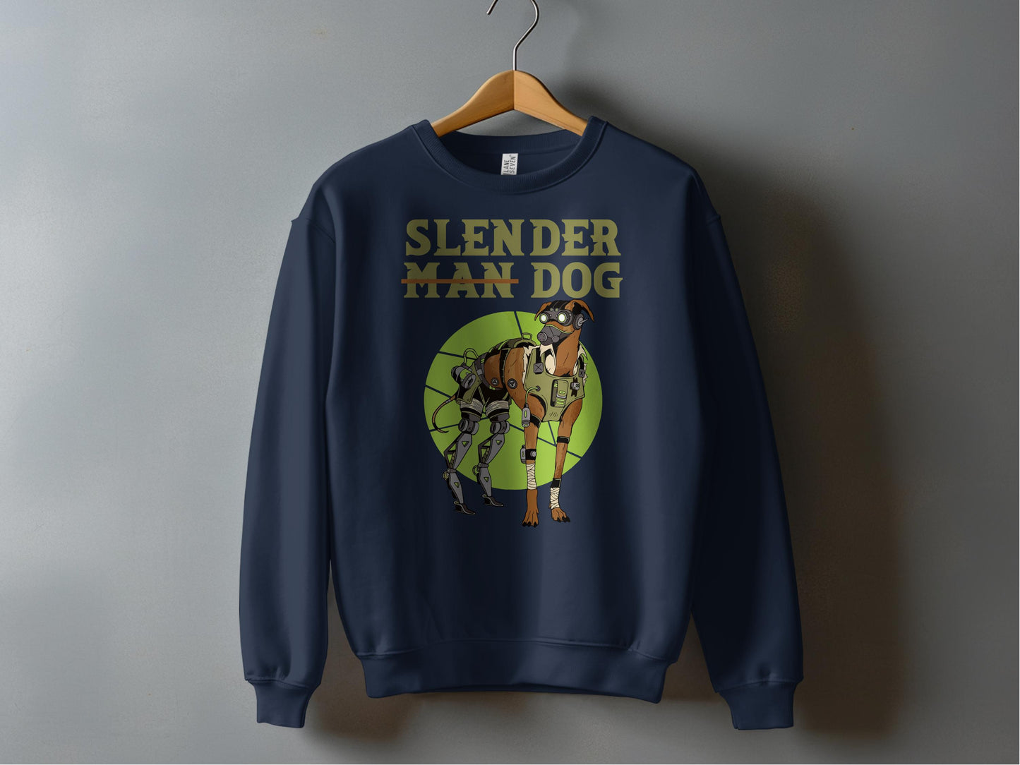 Slender Man Dog Graphic Crew Neck Sweater product type