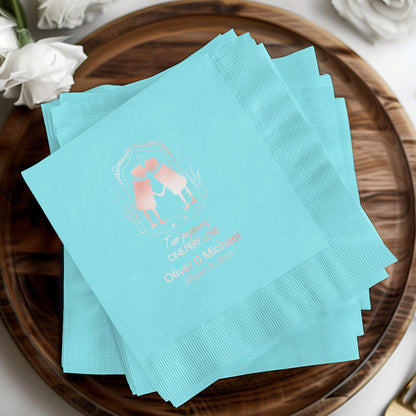 Romantic Custom Personalized Wedding Napkins product type