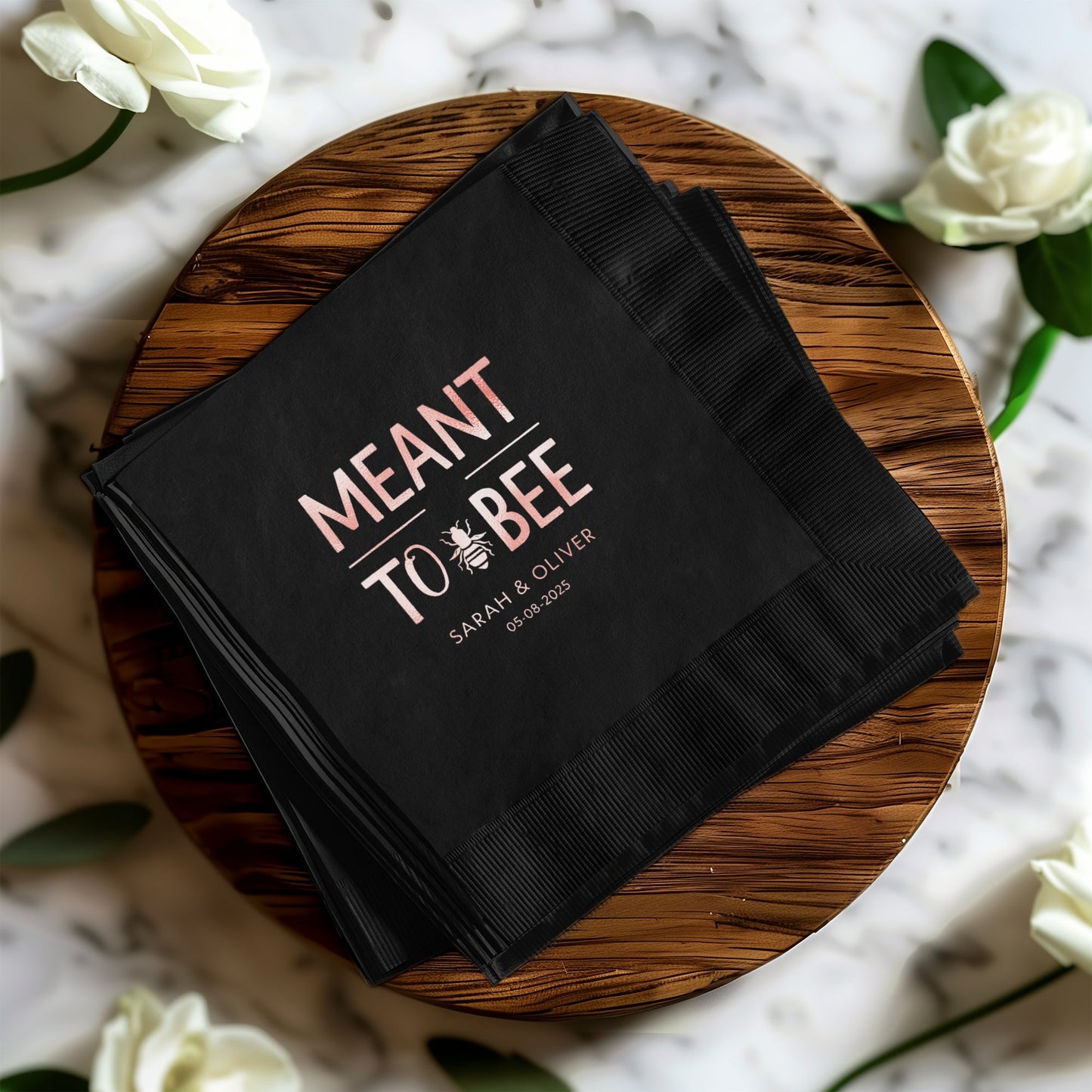 Meant to Bee Personalized Wedding Party Napkin product