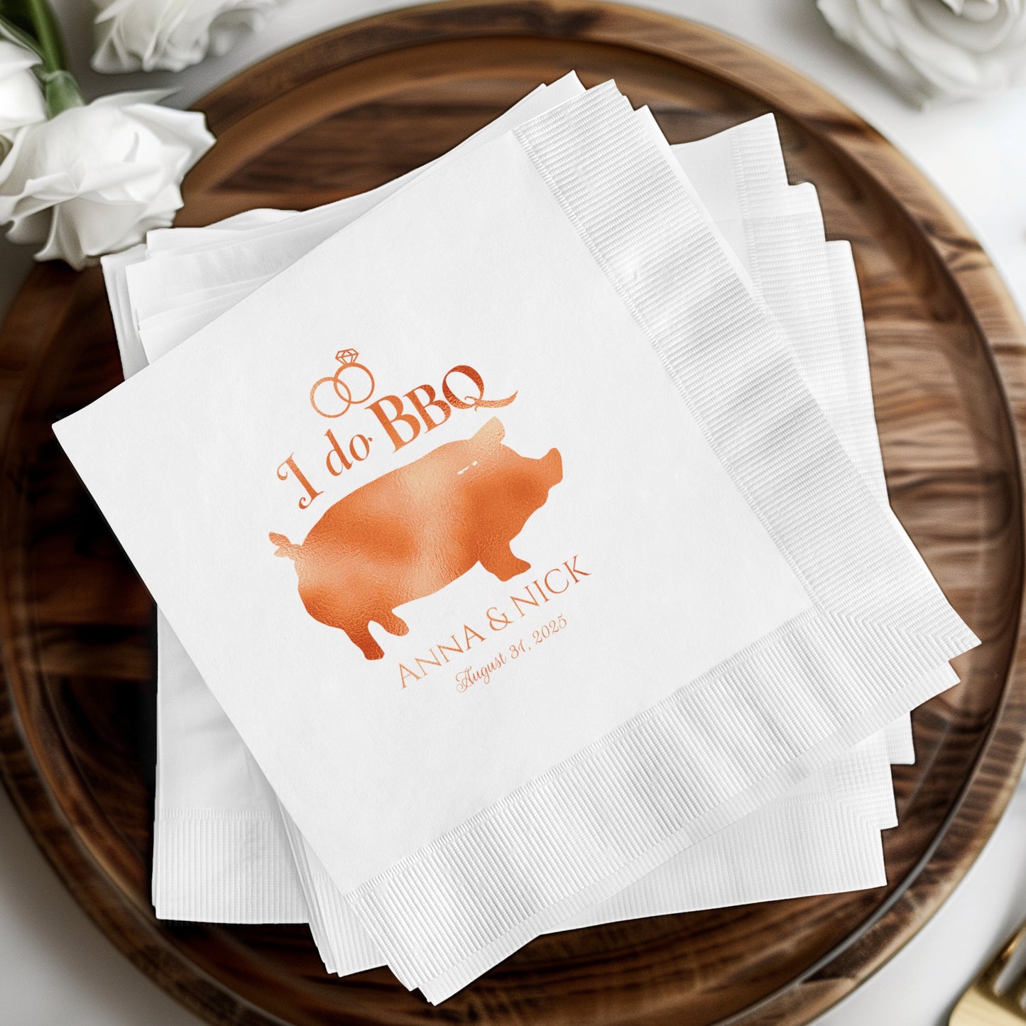 Personalized Wedding I Do BBQ Napkins product