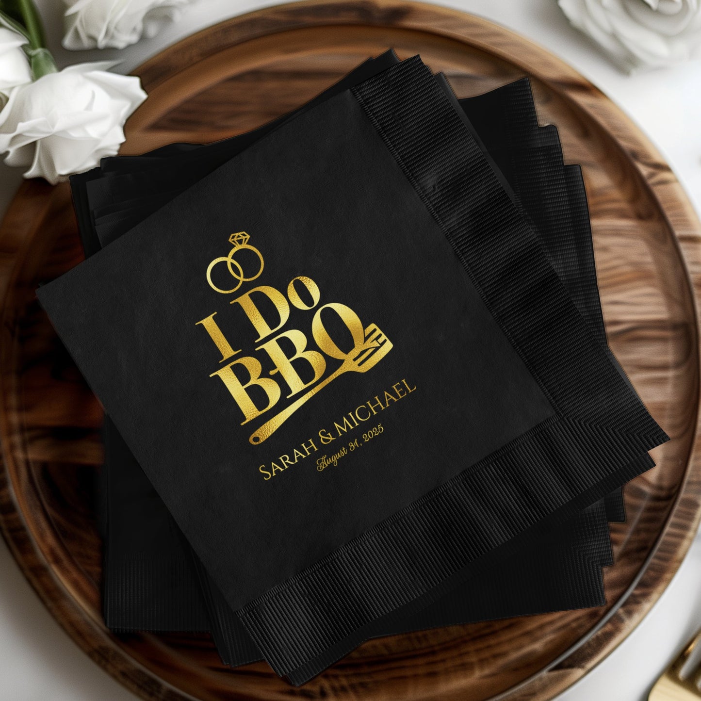 Custom Wedding I Do BBQ Party Napkins product