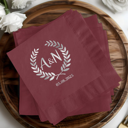 Personalized Monogrammed Wedding Date Napkins product type