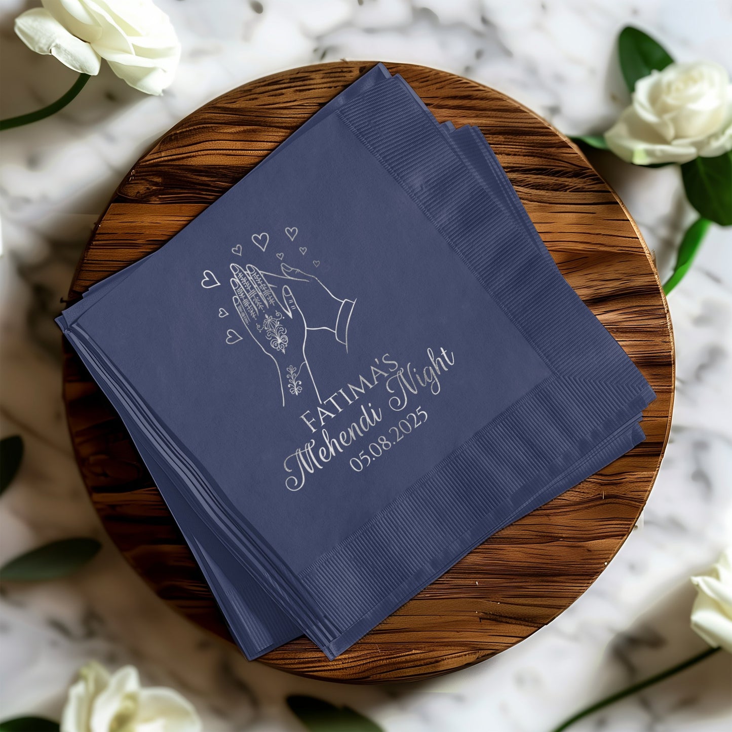 Elegant Custom Mehendi Night Napkins Party product