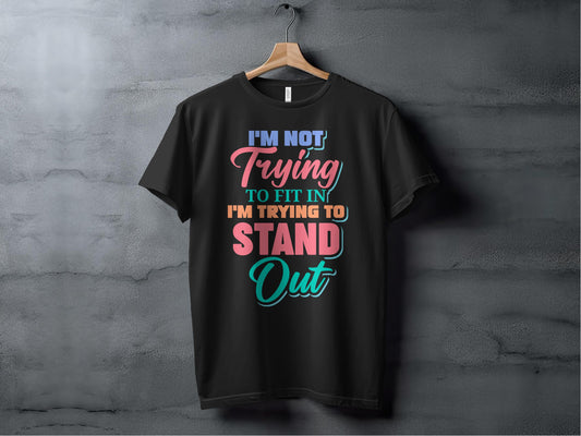 Stand Out Graphic Printed Black TShirt Casual Wear product