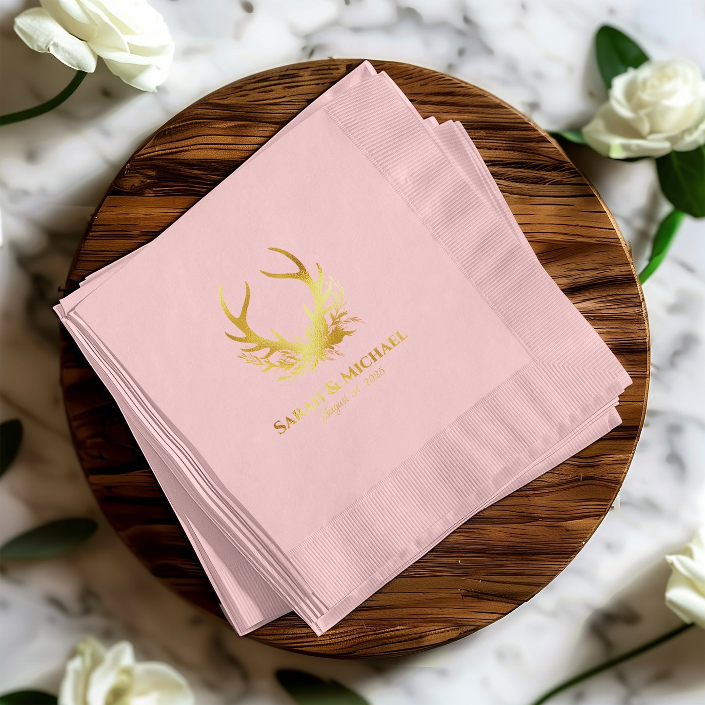Custom Printed Wedding Napkins Event Party product