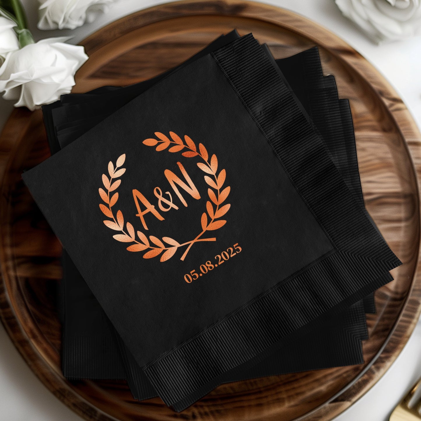 Personalized Custom Monogrammed Wedding Napkins product