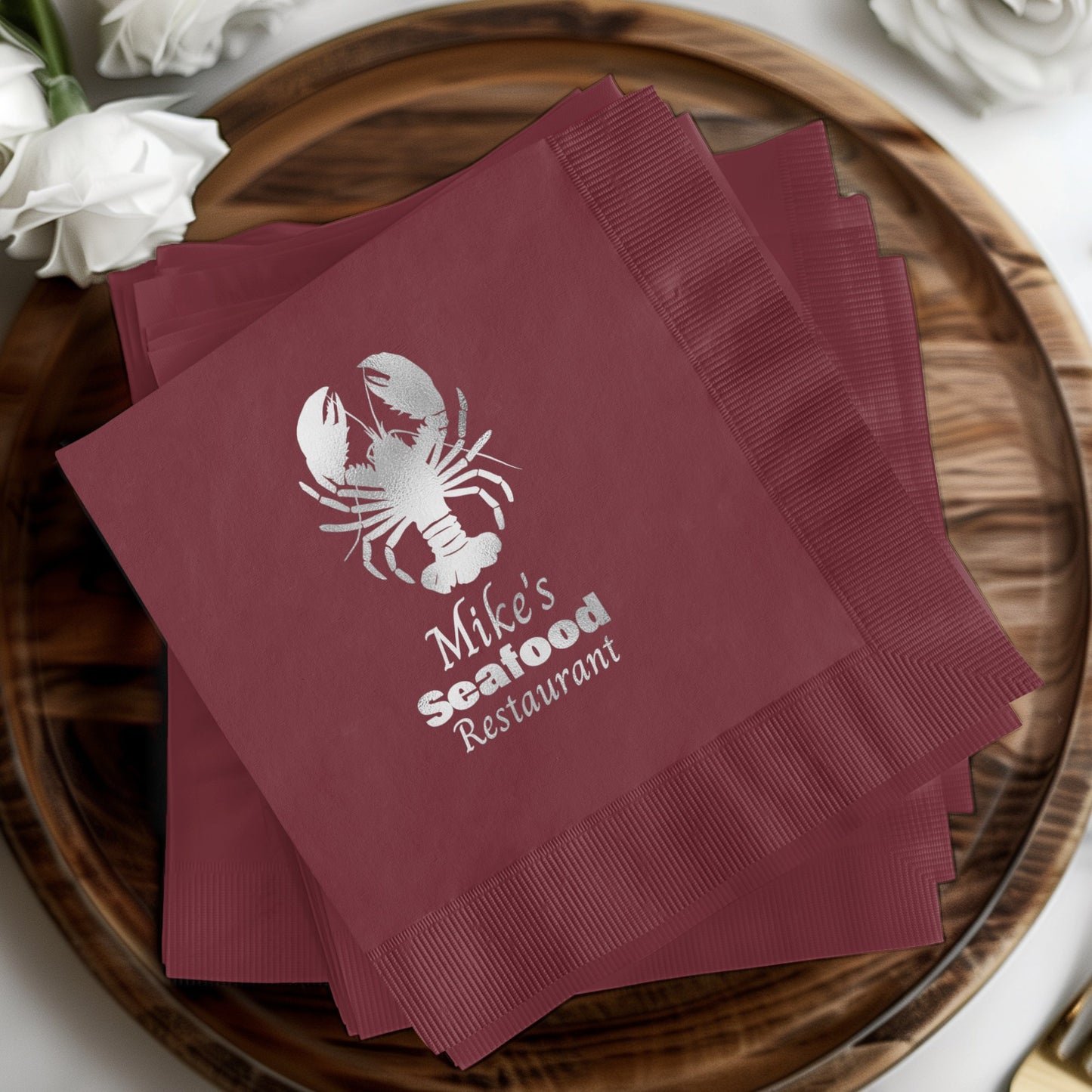 Mike's Seafood Restaurant Lobster Themed Napkin product