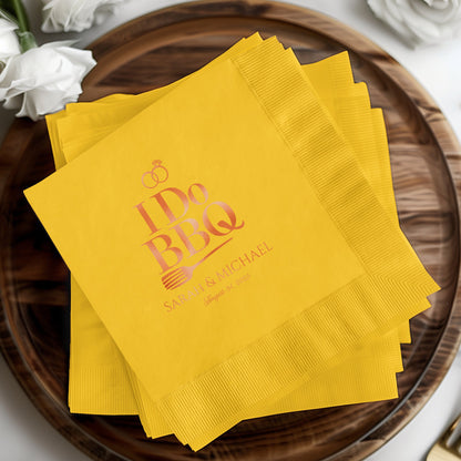 I DO BBQ Personalized Wedding Napkins product type