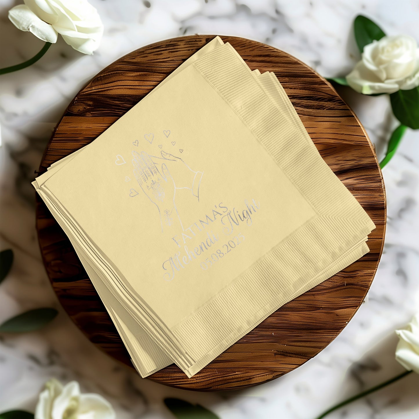 Personalized Wedding Napkins Custom Printed product type