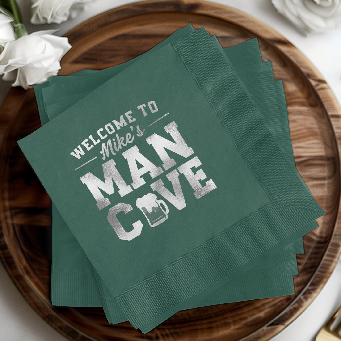 Welcome to Mike's Man Cave Napkin Party Decoration Product