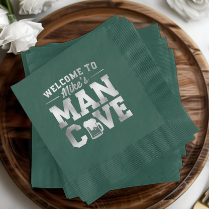 Welcome to Mike's Man Cave Napkin Party Decoration Product