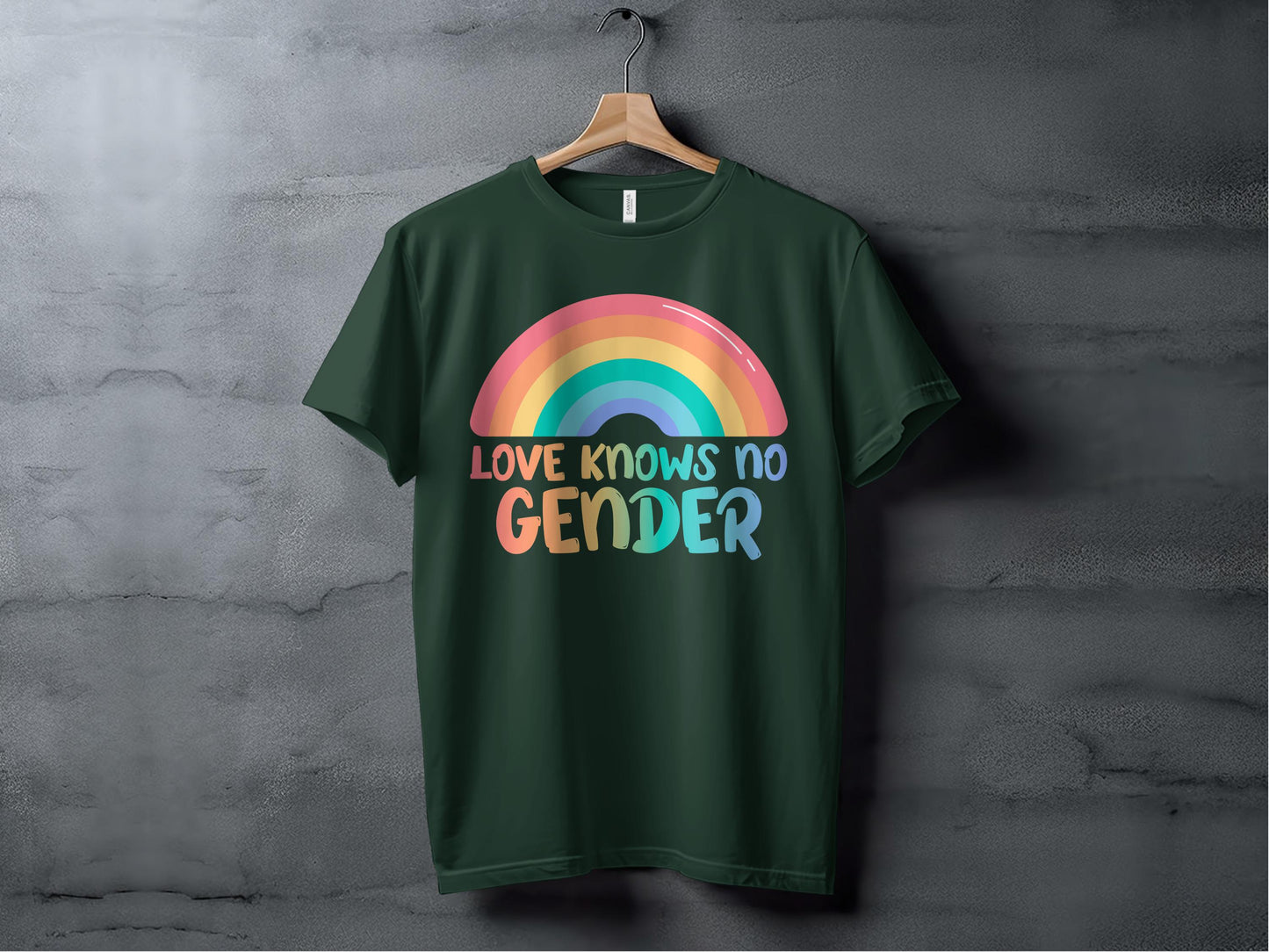 Love Knows No Gender Rainbow Graphic T-Shirt product