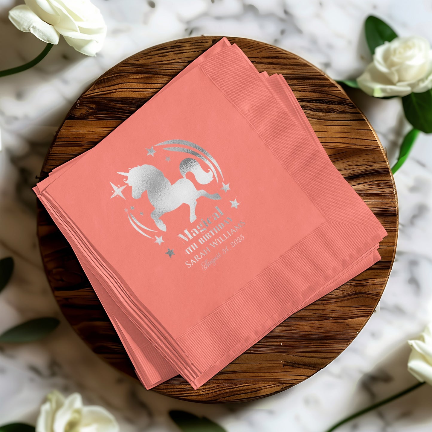 Magical Unicorn Personalized Napkins product