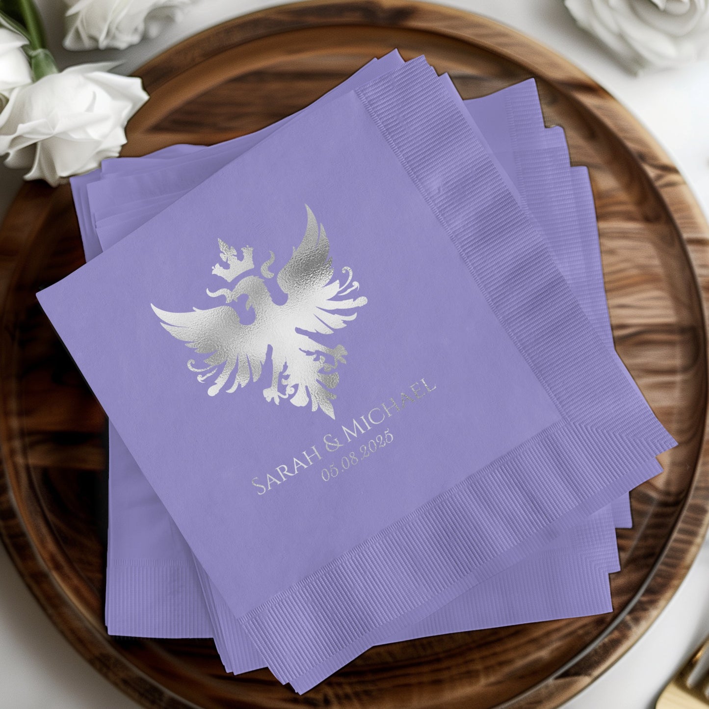 Elegant Custom Embossed Wedding Napkins product