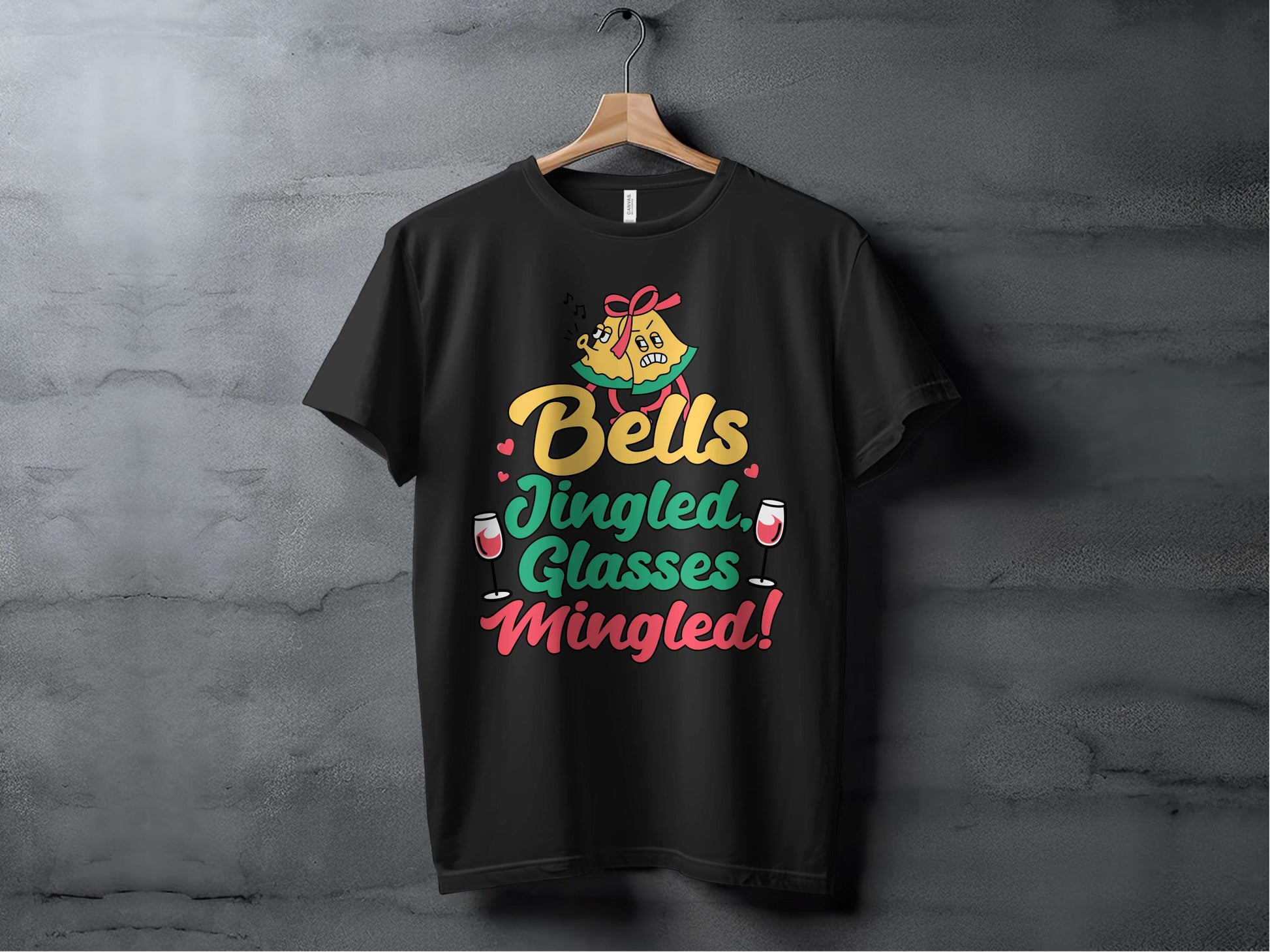 Bells Jingled Glasses Mingled Festive Shirt product