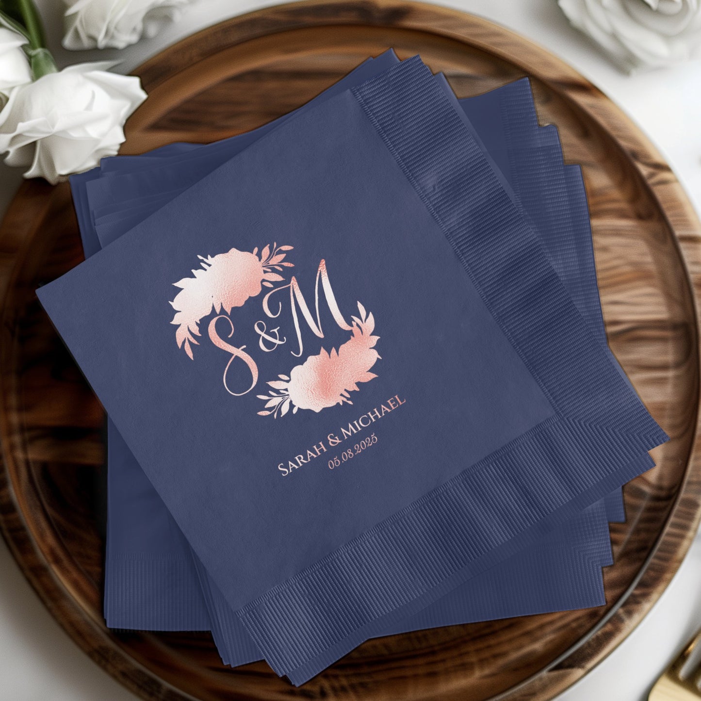 Personalized S&M Design Wedding Date Napkin product