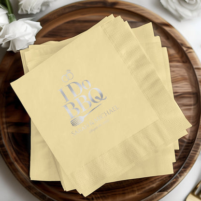Personalized I Do BBQ Wedding Napkins product