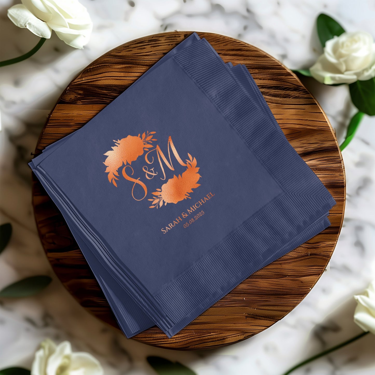 Elegant Personalized Napkin Wedding Party Product