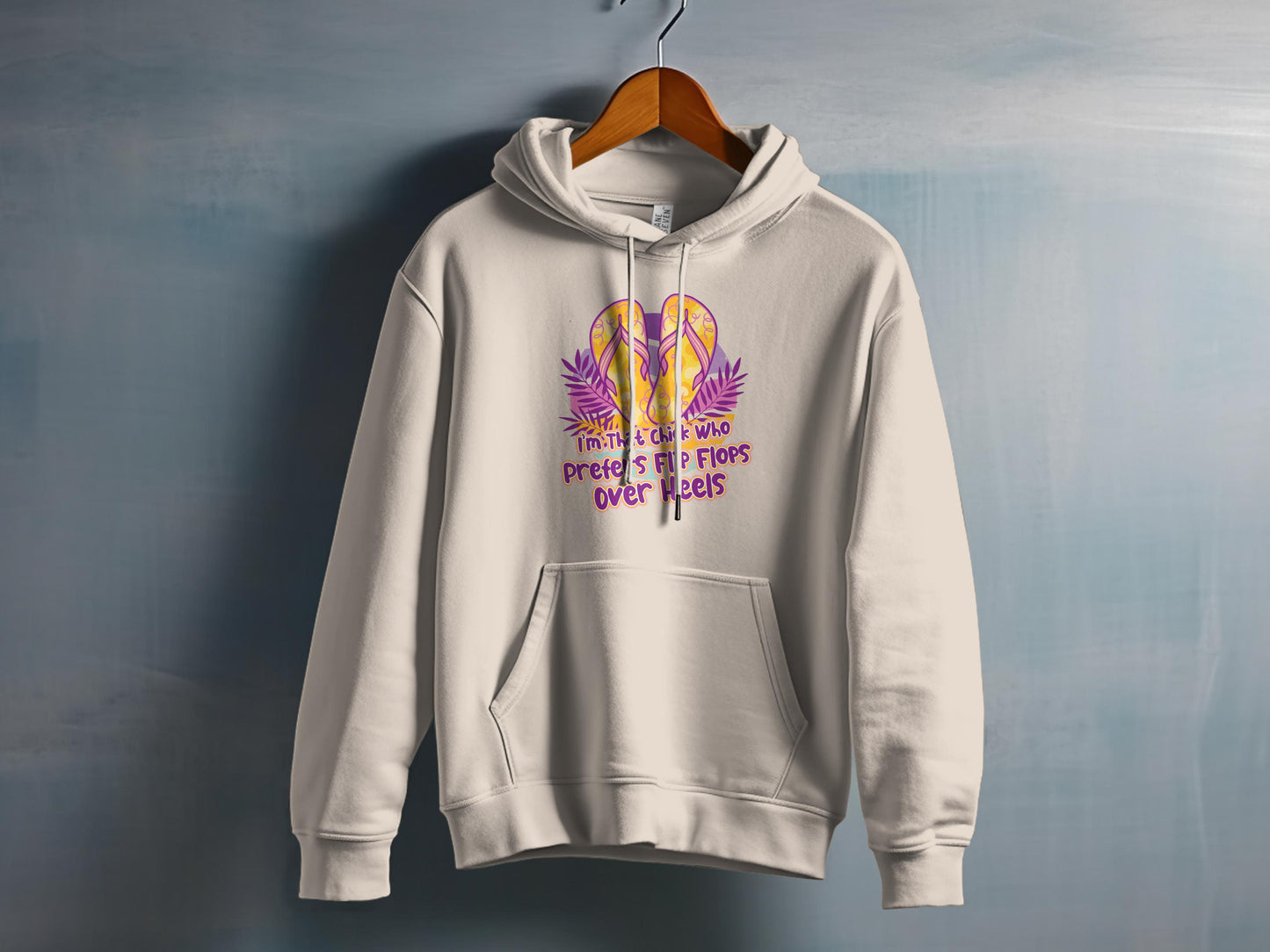 Printed Hoodie with Heart and Leaf Design product type