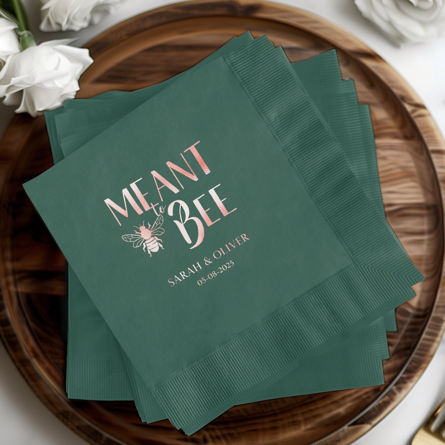 Meant to Bee Customized Wedding Napkins product