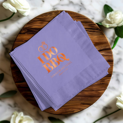 I Do BBQ Personalized Wedding Napkins custom product