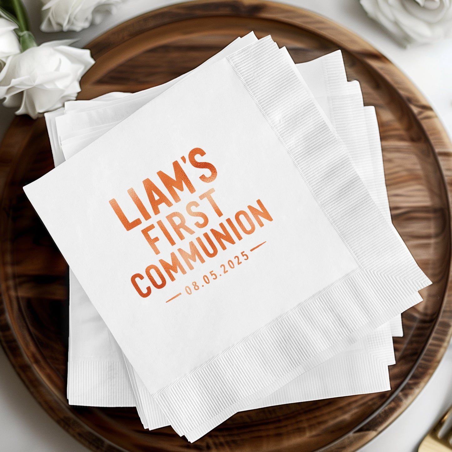 Custom Name First Communion Party Napkins product type