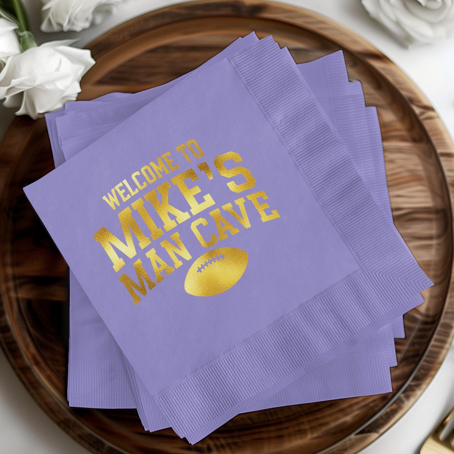 Welcome To Mike's Man Cave Sports Themed Napkins product