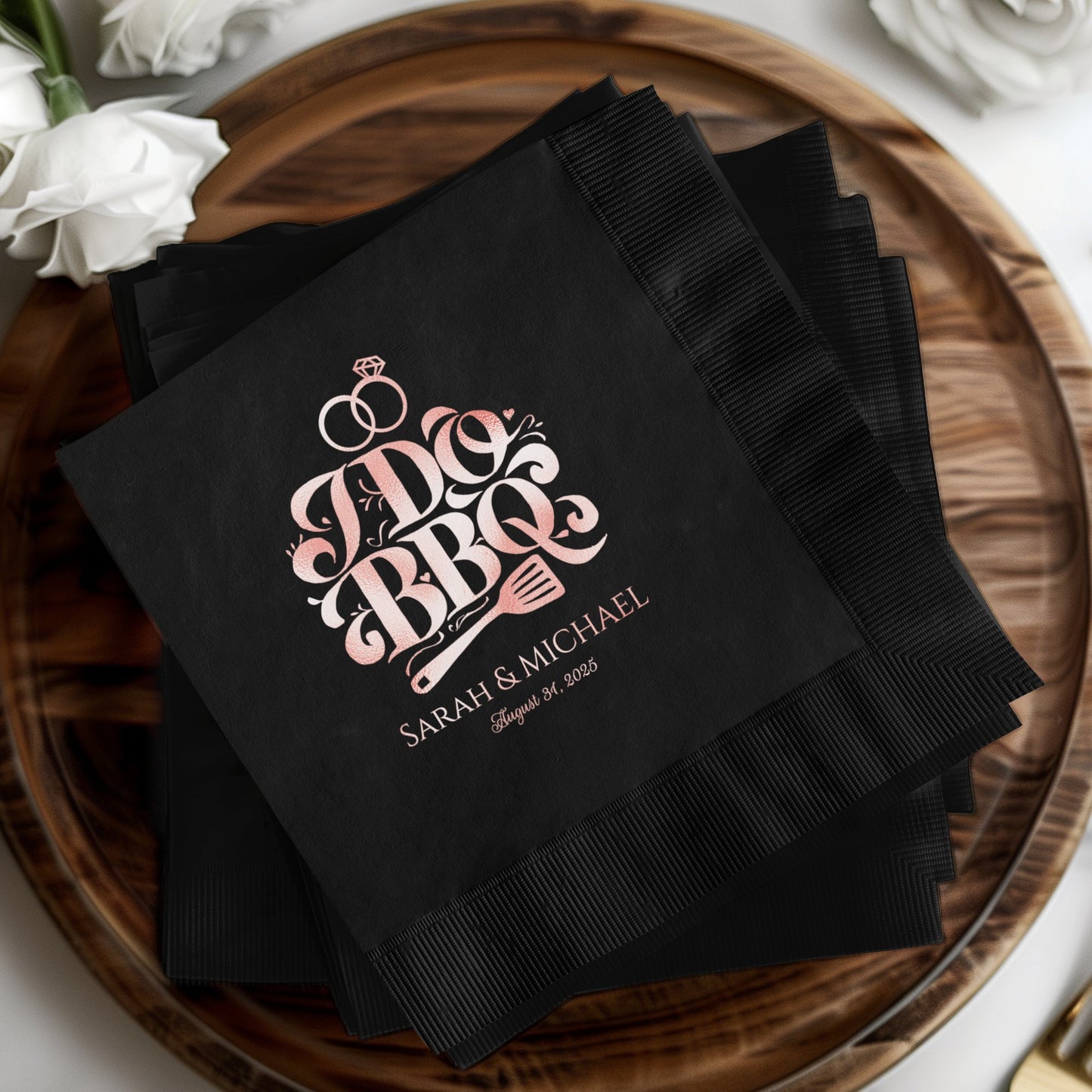 I Do BBQ Personalized Wedding Napkins product