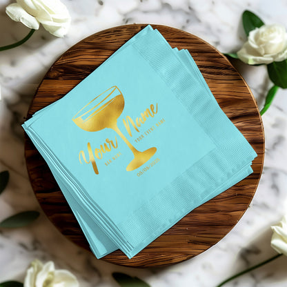 Custom Cocktail Print Personalized Napkin product
