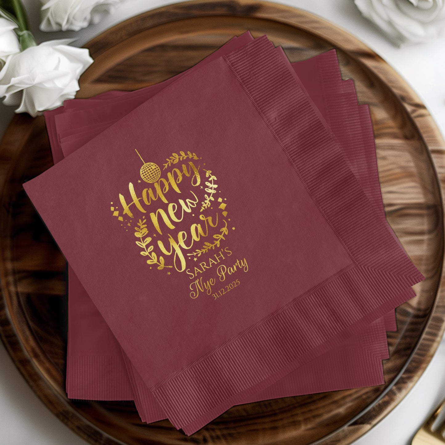 Elegant Happy New Year Party Customizable Napkin product