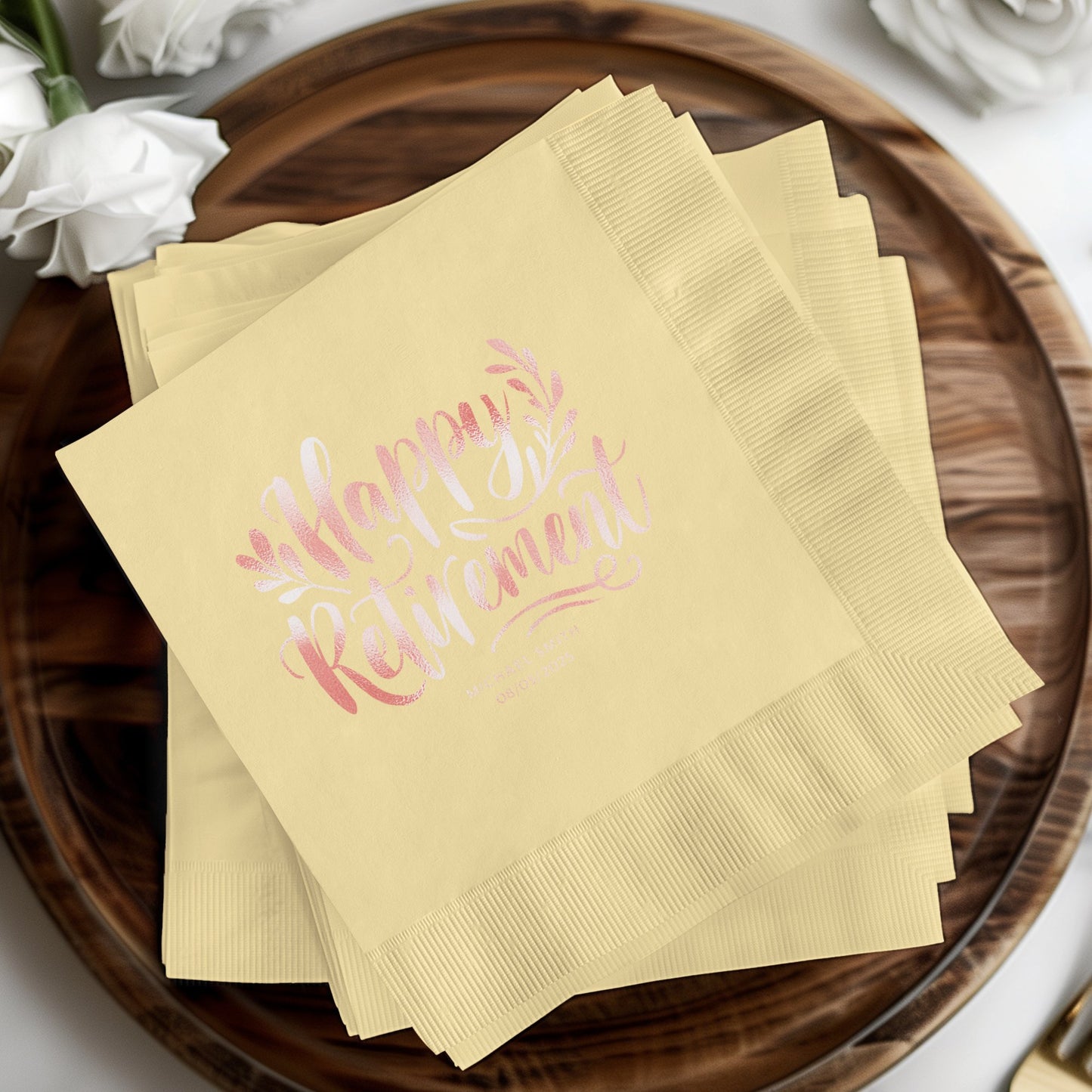 Happy Retirement Elegant Celebration Napkins product type