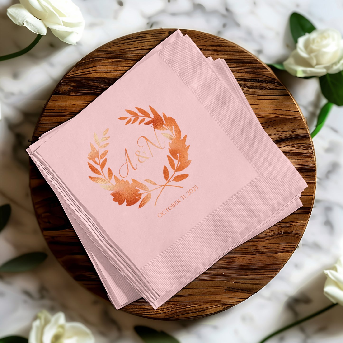 Personalized Monogrammed Wedding Napkins product