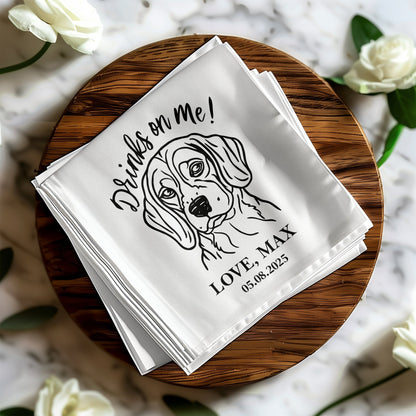 Personalized Drinks On Me Custom Dog Napkins product type