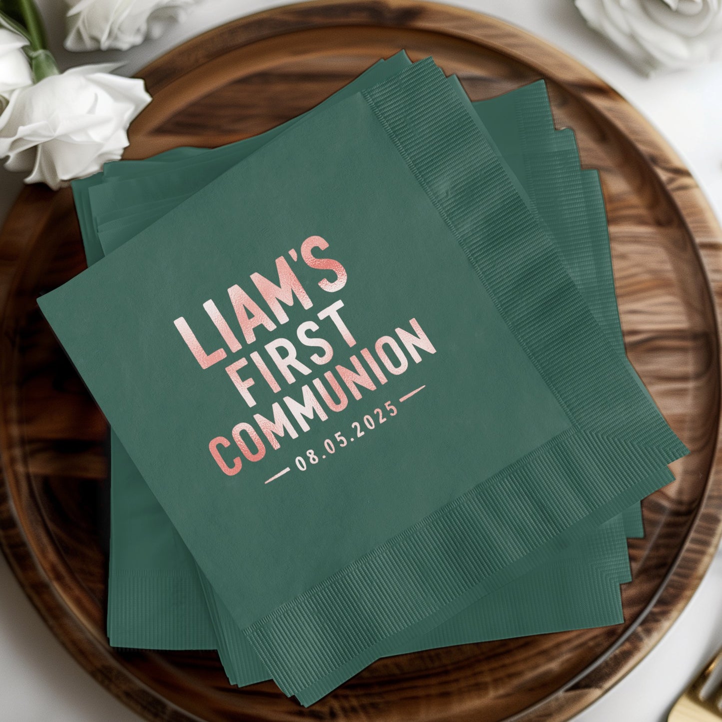 Liam's First Communion Custom Napkins product type