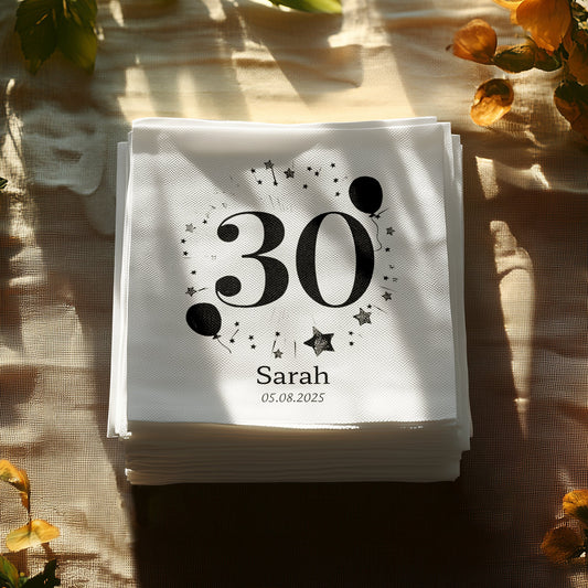 Custom 30th Birthday Party Napkins product