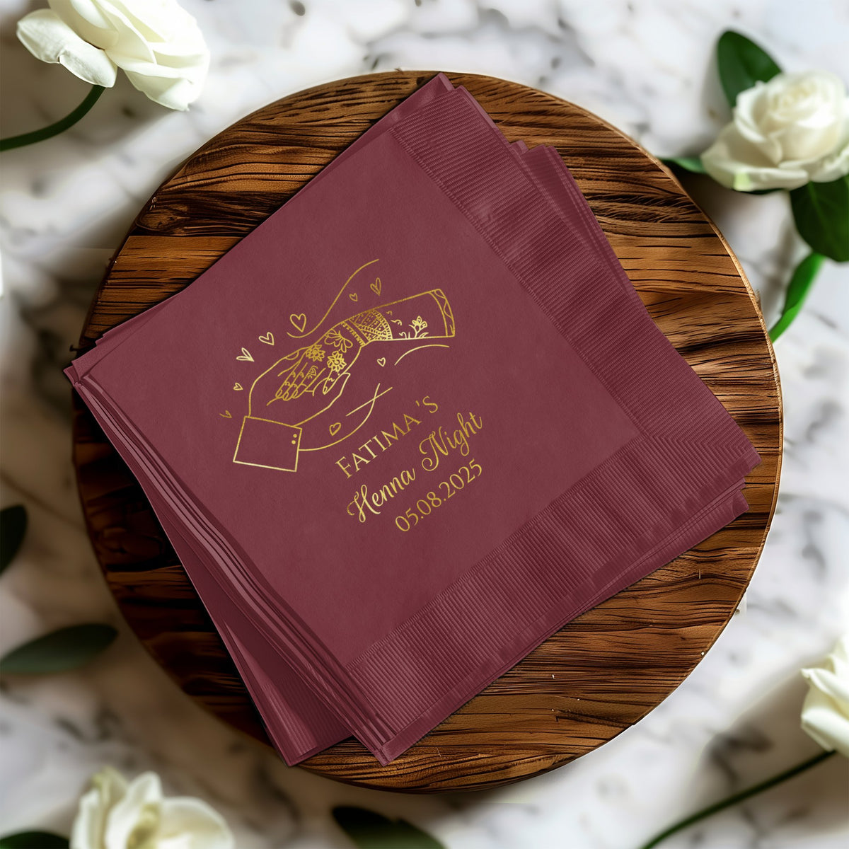 Customized Henna Night Napkins Event Party product