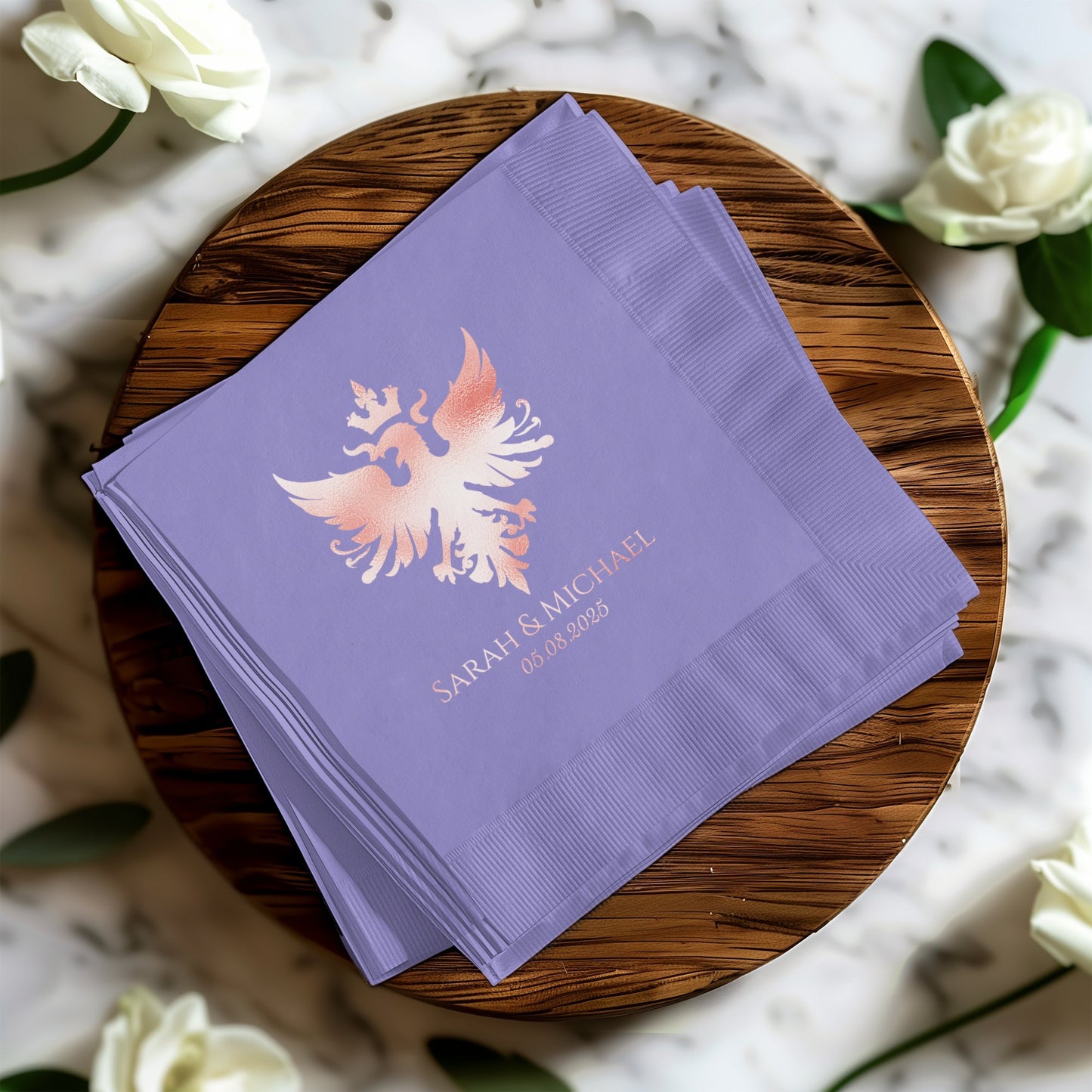 Elegant Personalized Wedding Napkins product type
