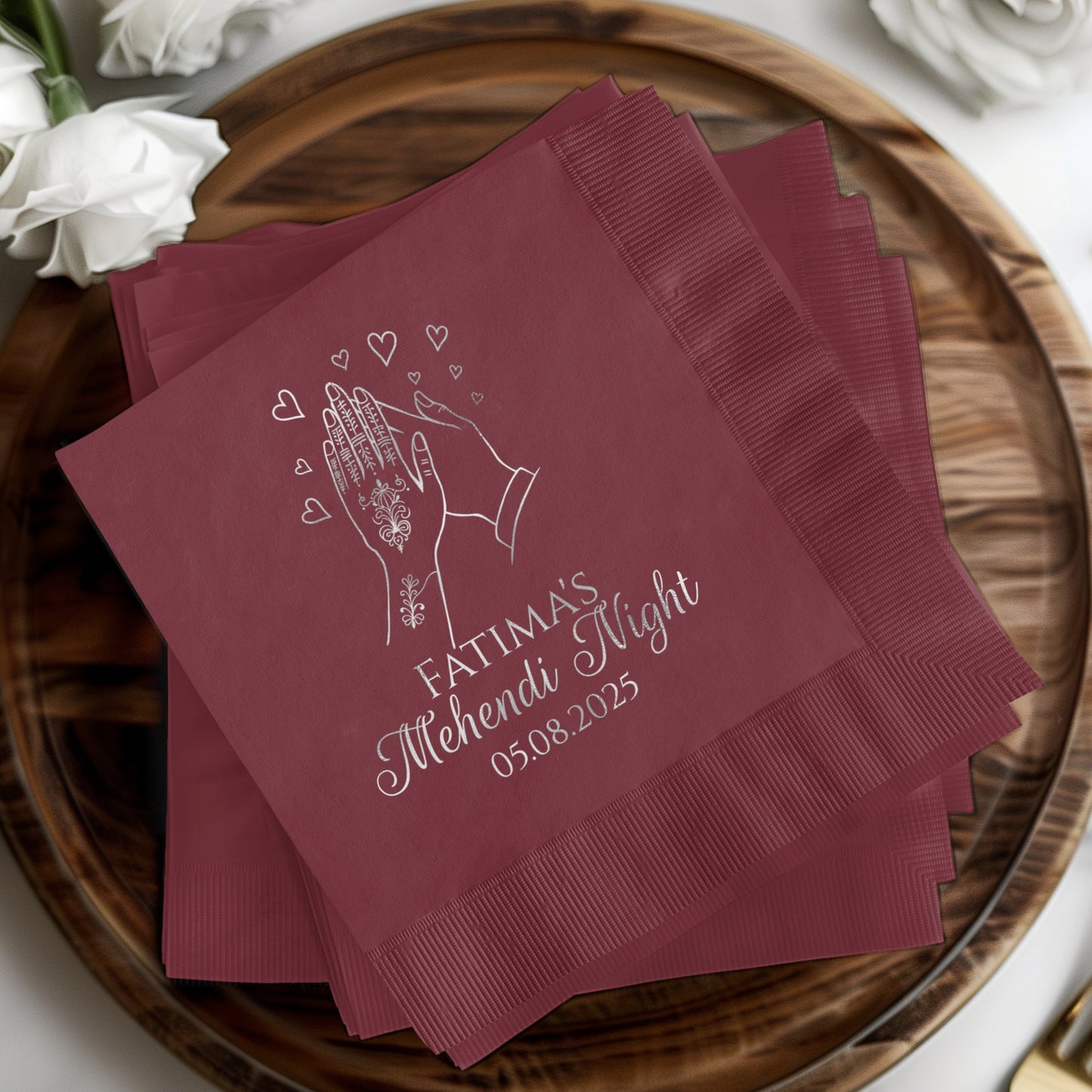 Personalized Mehendi Night Party Napkins product type