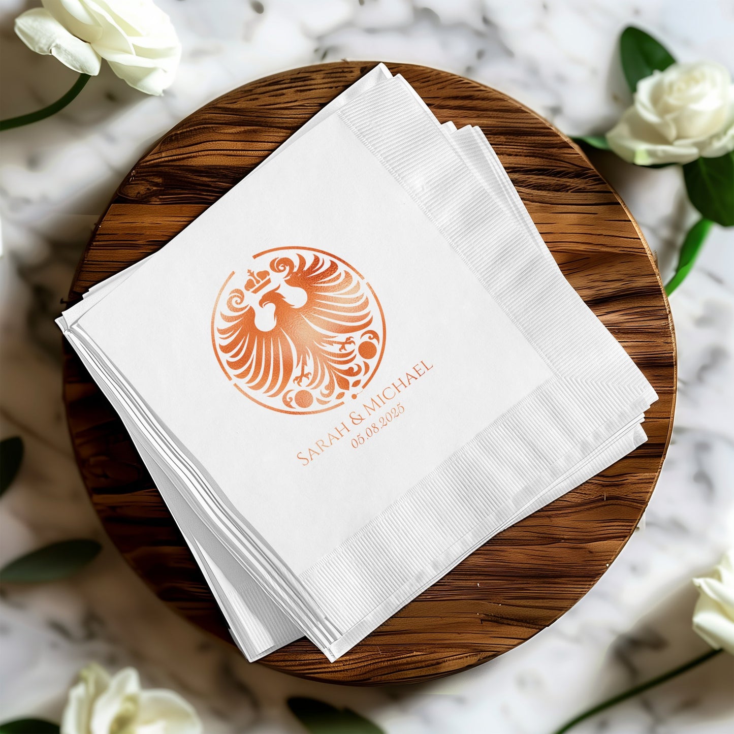 Custom Monogrammed Wedding Napkin Elegant Party product type