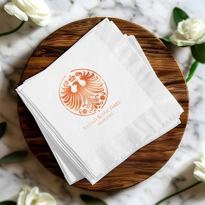 Custom Monogrammed Wedding Napkin Elegant Party product type