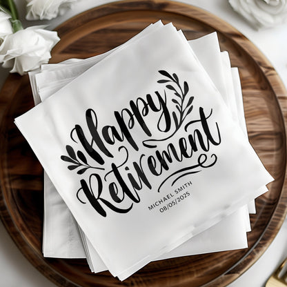 Happy Retirement Personalized Party Napkins product
