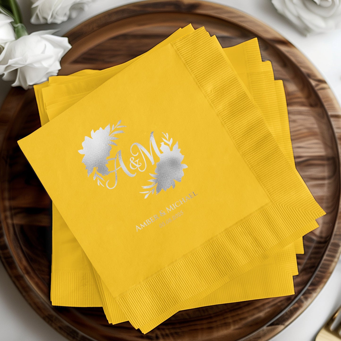 Personalized Yellow Decorative Napkin product type