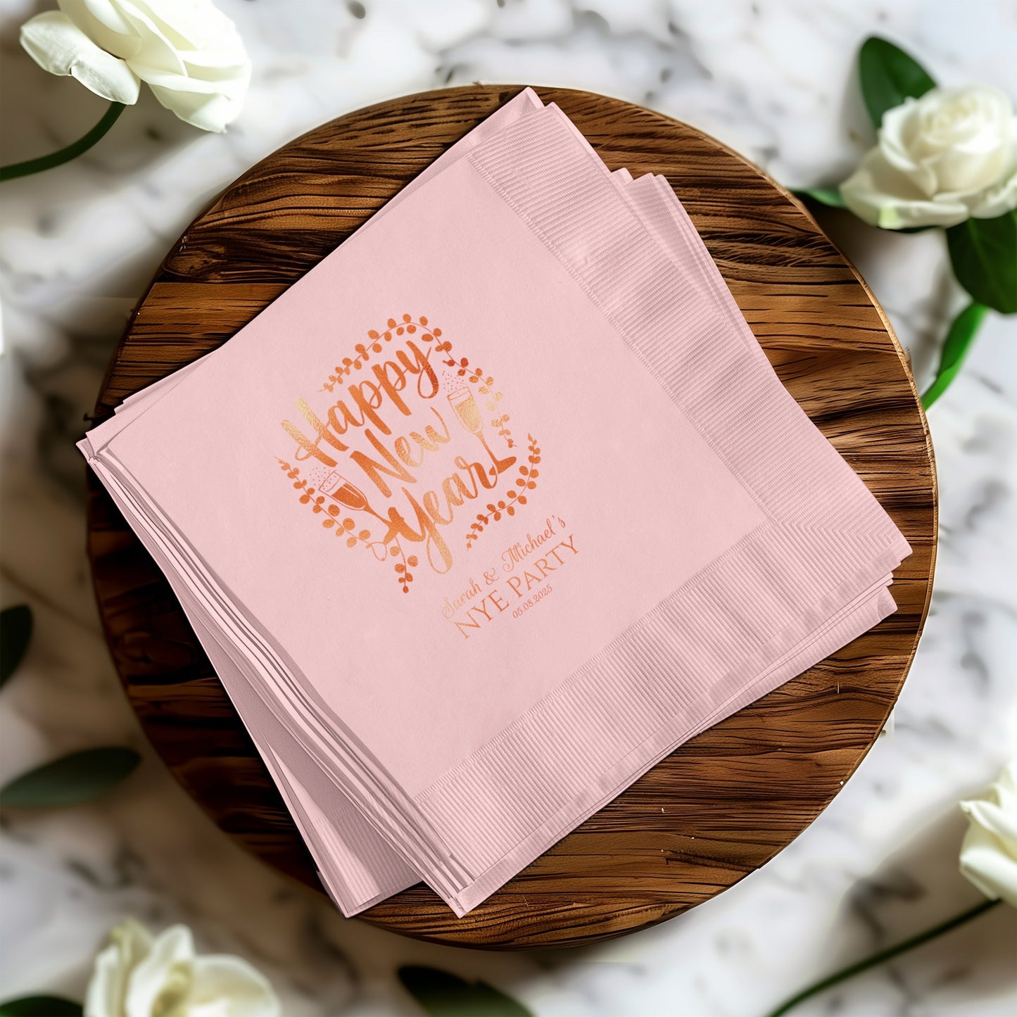 Elegant Happy New Year Design Paper Napkins product type