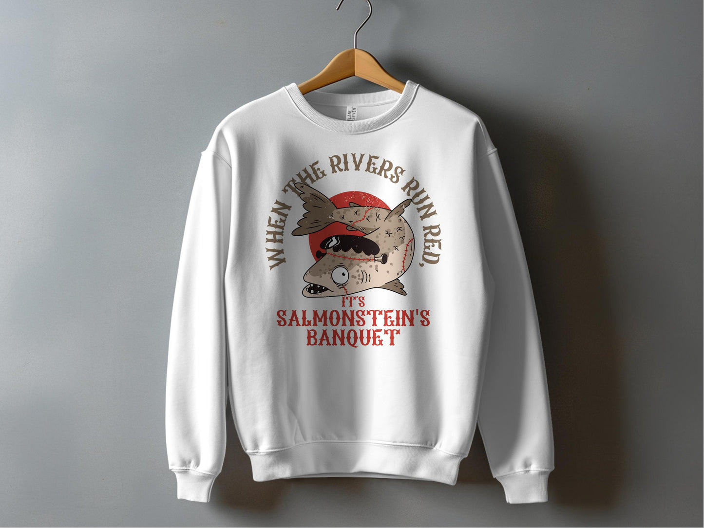 Vintage Fish Theme Novelty Graphic Sweatshirt product