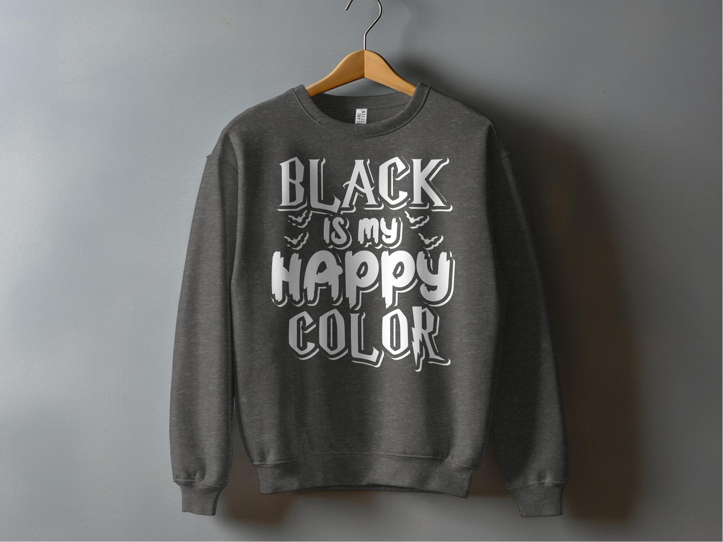Black Is My Happy Color Graphic Sweatshirt product