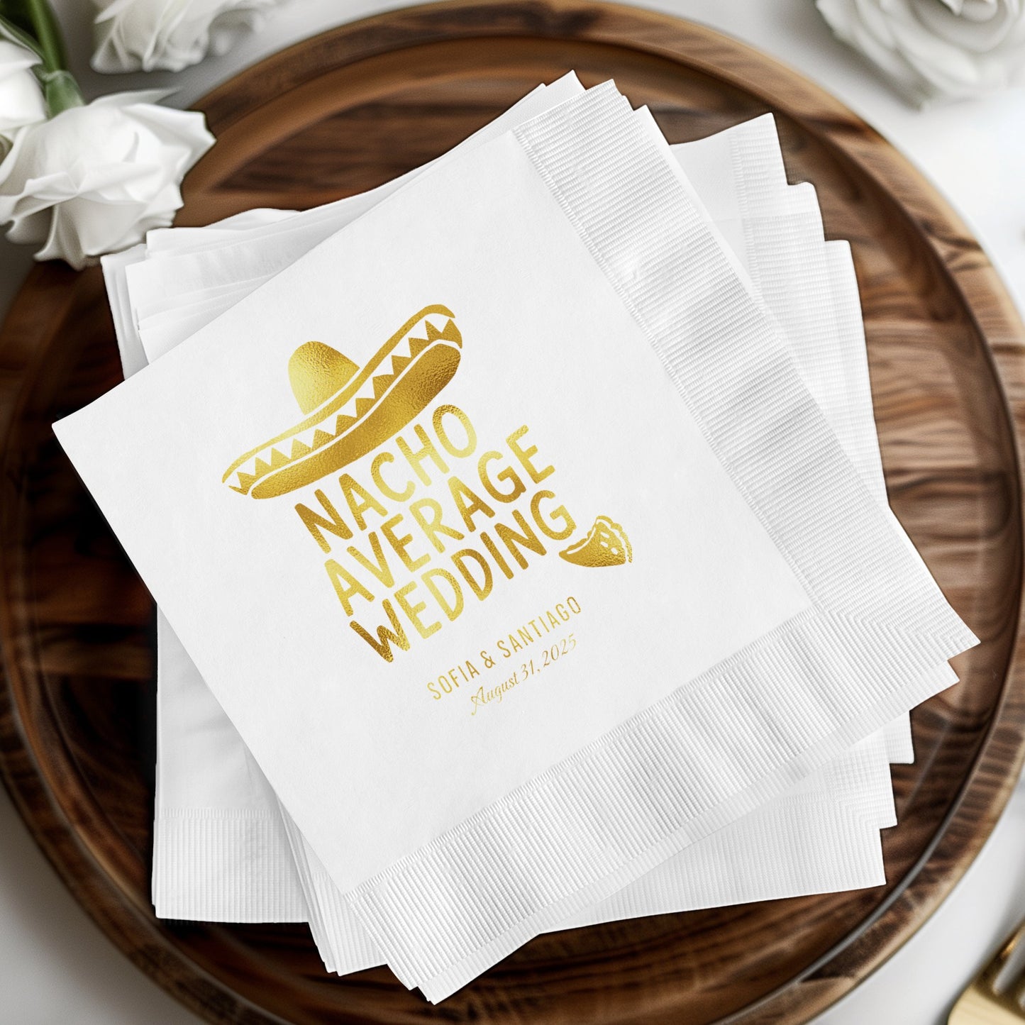 Nacho Average Wedding Custom Event Party Napkins product