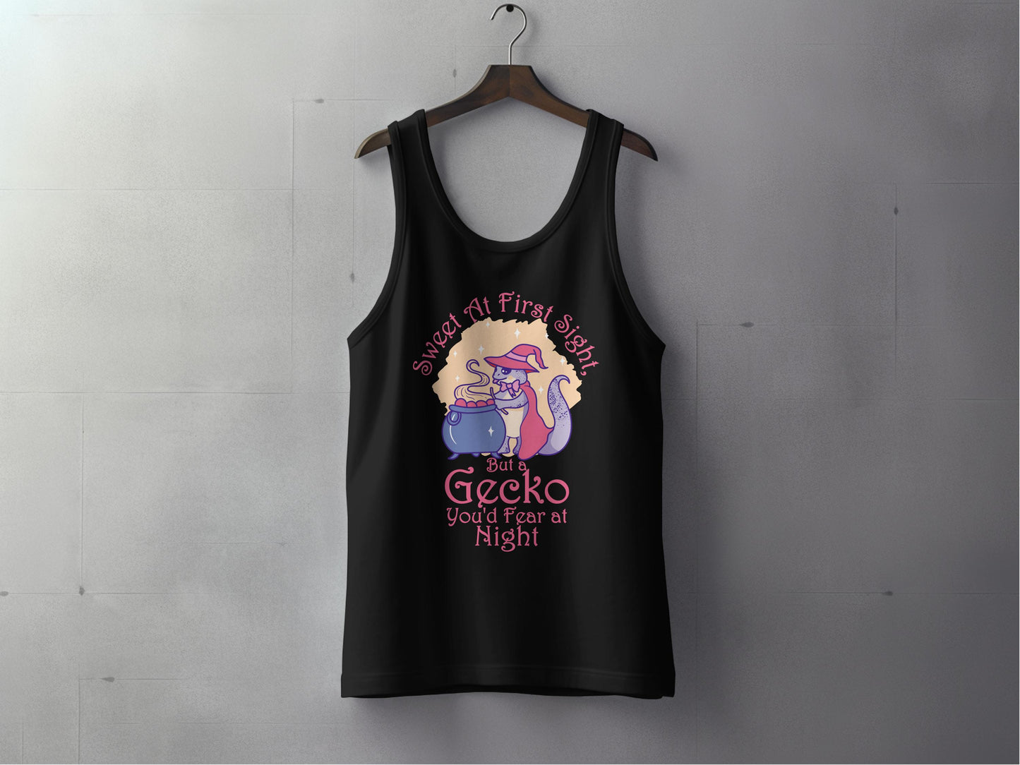 Funny Gecko Sweat At First Sight Night Tank Top product