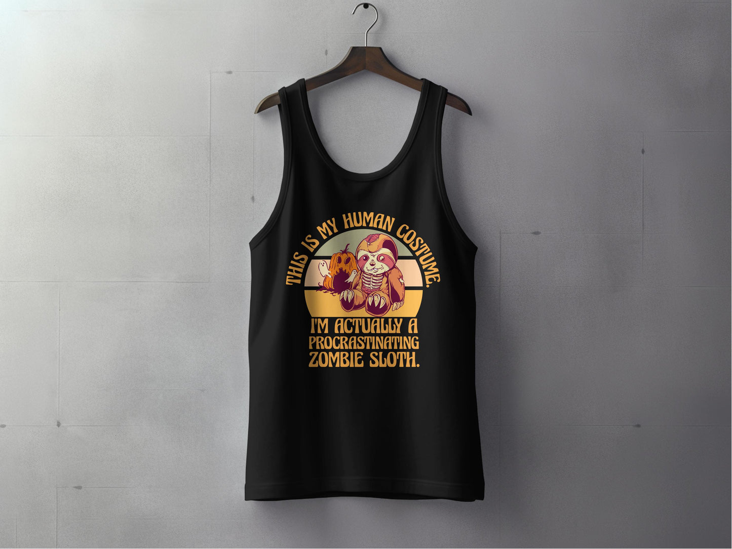 This is My Human Costume Zombie Sloth Tank Top Product